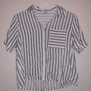 Brandy Melville Button Up Crop Top